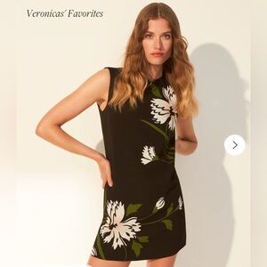 NWT Veronica Beard Cromwell Shift Dress with Floral Accents